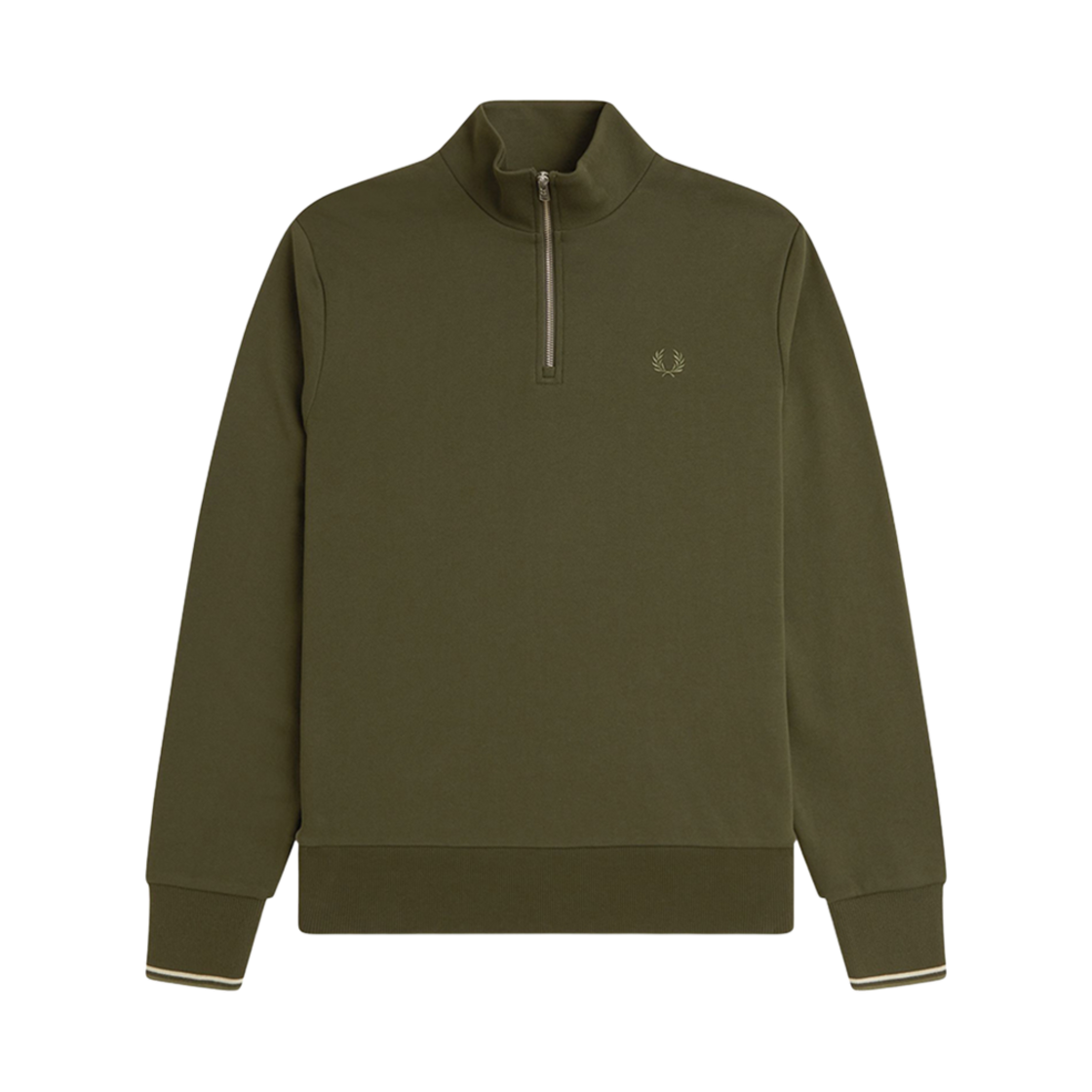 프레드페리 하프집 스웻셔츠 헌팅그린(Fred Perry Half Zip Sweatshirt Hunting Green) - 1