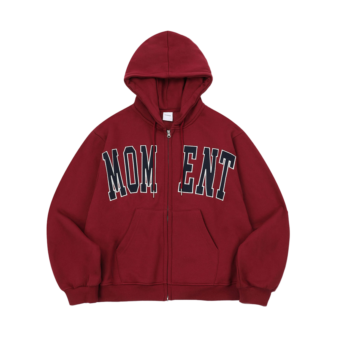 슬로우 레코드 하우스 모먼트 후드 집업 버건디(SLOW RECORD HOUSE Moment Zip-Up Hoodie Burgundy)