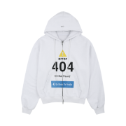 GRAILZ Error 404 Zip Hoodie White