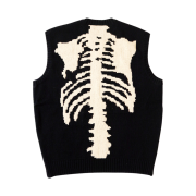 Kapital 5G Wool Bone Vest Black