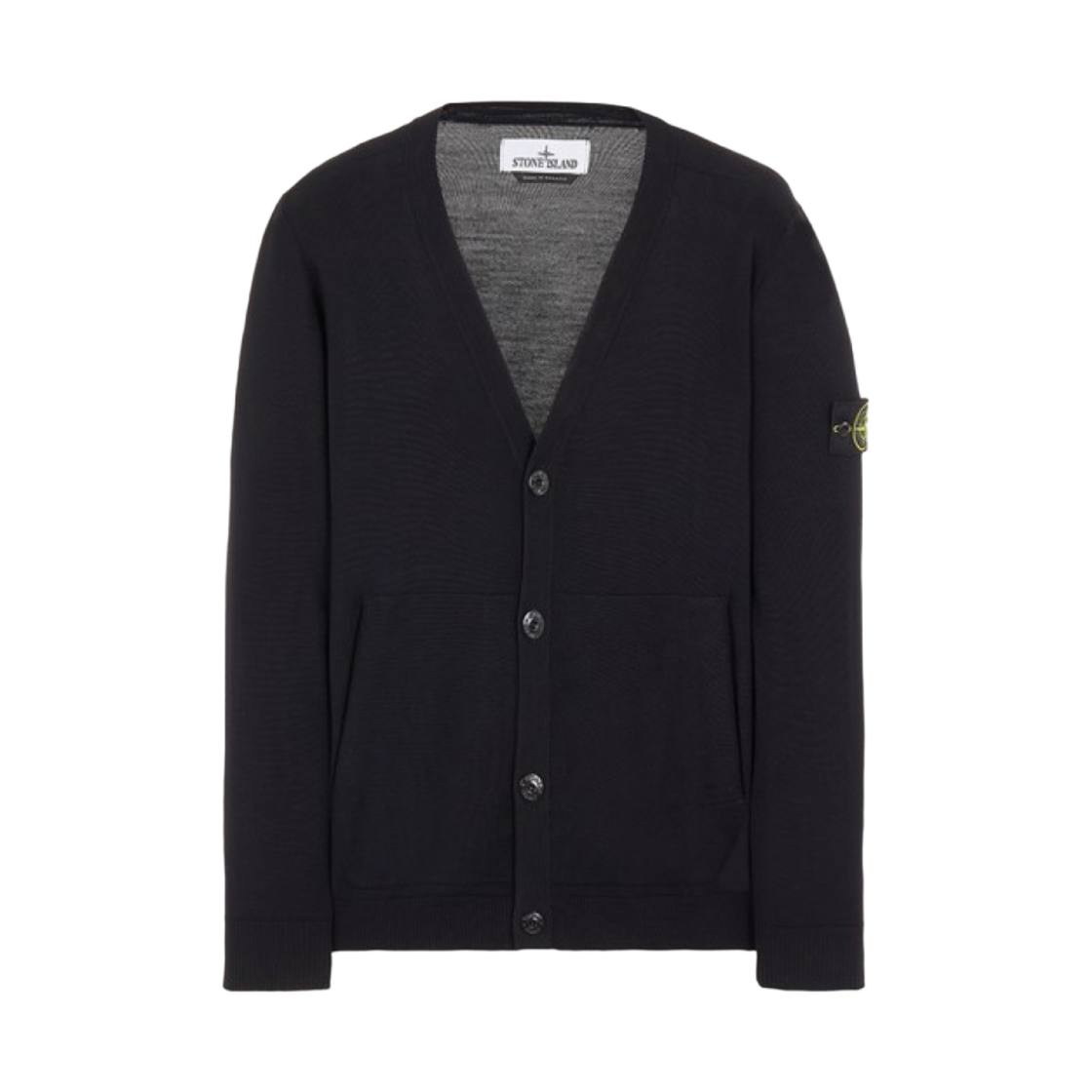 스톤 아일랜드 511C4 라이트 울 니트 가디건 블랙 - 22FW(Stone Island 511C4 Light Wool Knit Cardigan Black - 22FW) - 1