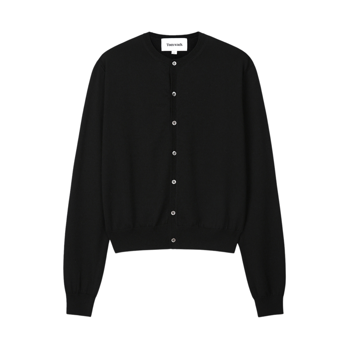 토니웩 슈퍼 파인 울 크루넥 가디건 블랙(Tonywack Super Fine Wool Crew-Neck Cardigan Black)