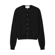 Tonywack Super Fine Wool Crew-Neck Cardigan Black