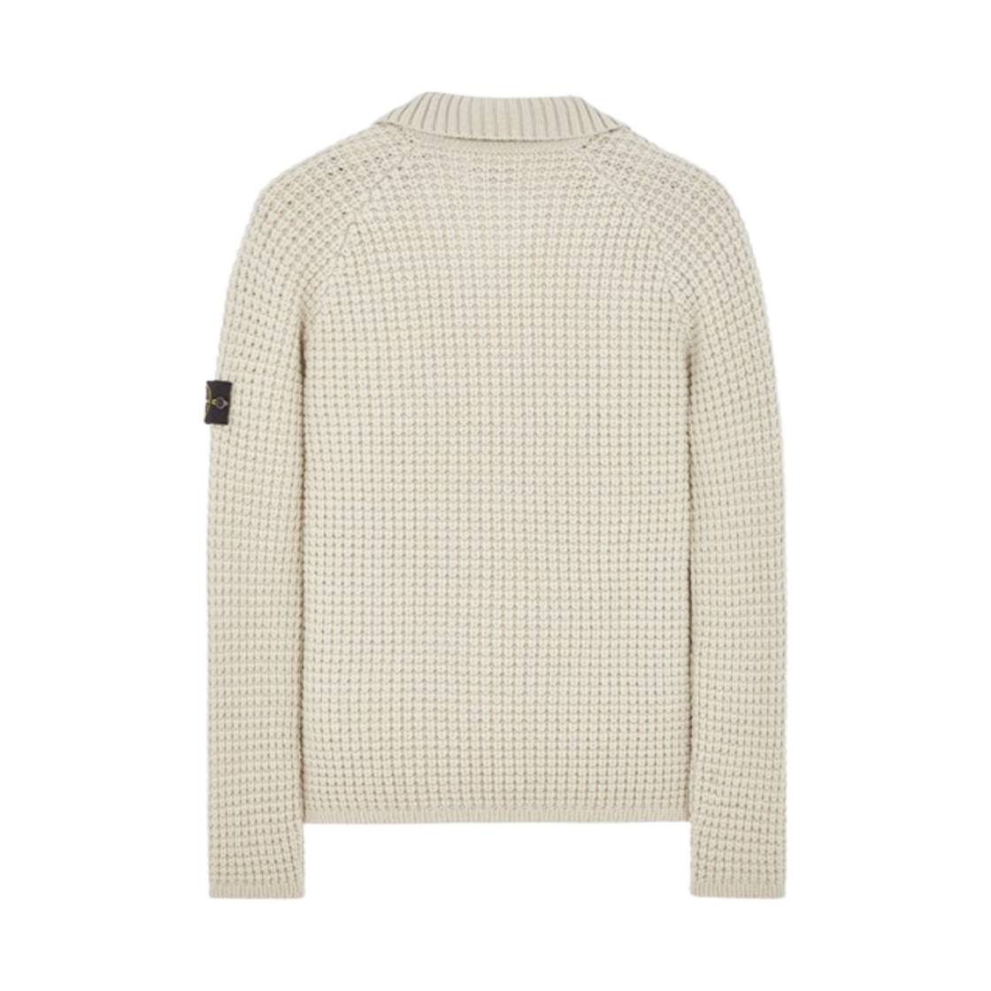 스톤 아일랜드 536D5 퓨어 울 폴로 칼라 니트 스투코 - 23FW(Stone Island 536D5 Pure Wool Polo Collar Knit Stucco - 23FW) - 2