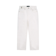 STU Embo Stripe Denim Pants White