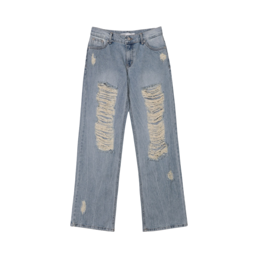 【BOHEMIAN SEOUL】25ss SCULPT SWEAT PANTS W) 보헤미안 서울 와이드 롤업 데님 팬츠 레인 블루 | Bohemian