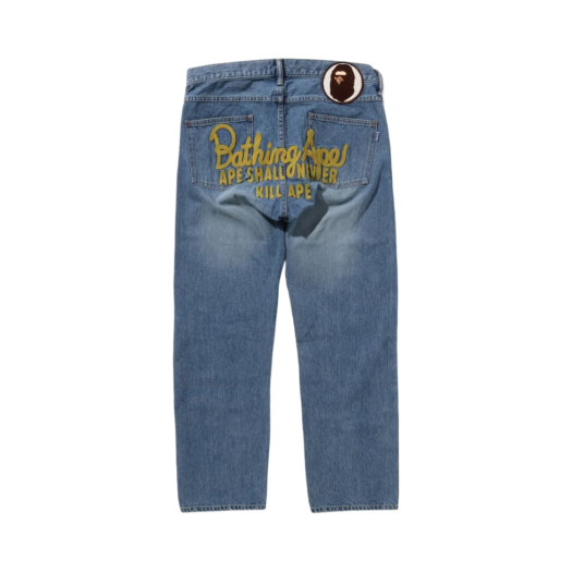 - BAPE Champion Denim Pants Light Indigo