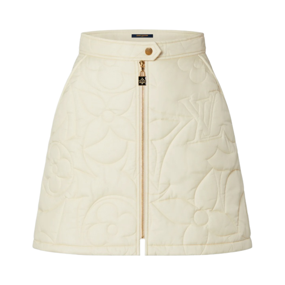 (W) 루이비통 퀼티드 모노그램 미니 스커트 에그 쉘((W) Louis Vuitton Quilted Monogram Mini Skirt Egg Shell) - 1