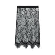 Zara Lace Midi Skirt Black