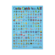 Pokemon x Thisisneverthat Sticker Poster Blue