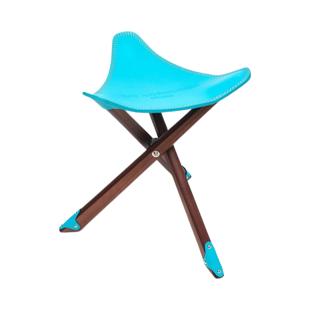 aaa426u(BLUE) ADSB Anderson Bell Leather Tripod Stool Blue