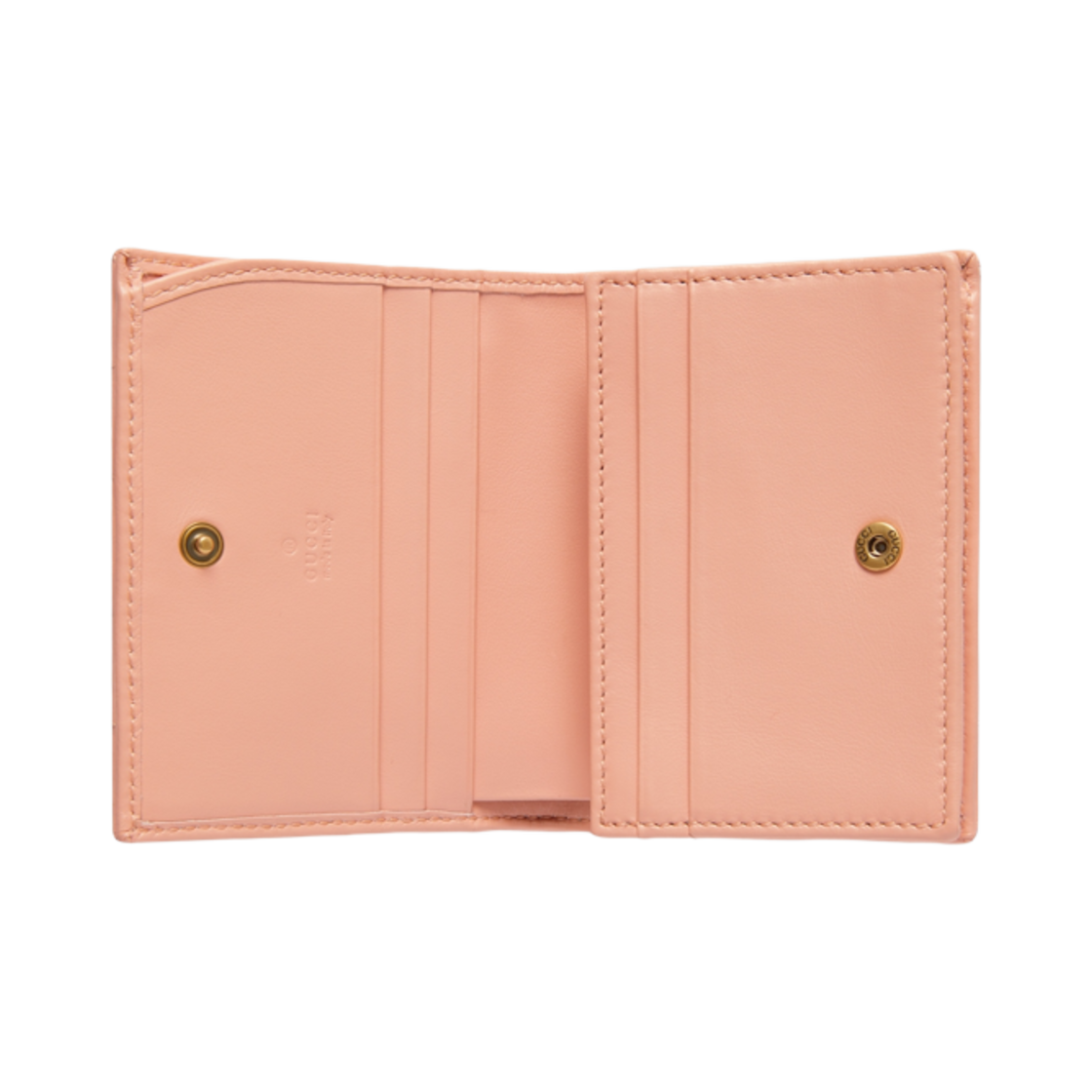 구찌 GG 마몽 마틀라세 카드 케이스 지갑 피치 레더(Gucci GG Marmont Matelasse Card Case Wallet Peach Leather) - 2