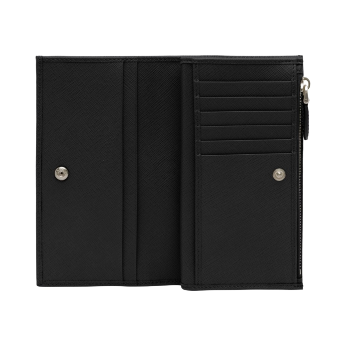 프라다 라지 사피아노 레더 월렛 블랙(Prada Large Saffiano Leather Wallet Black) - 2