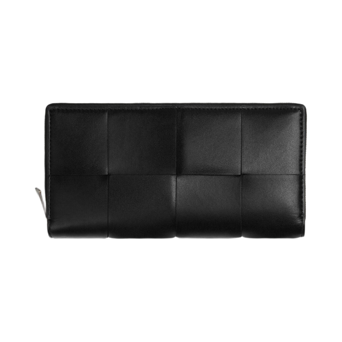 보테가 베네타 카세트 집 어라운드 지갑 블랙(Bottega Veneta Cassette Zip Around Wallet Black) - 1