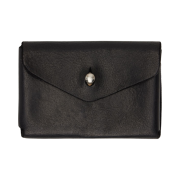 Guidi Horse Full Grain Leather Card Holder Black