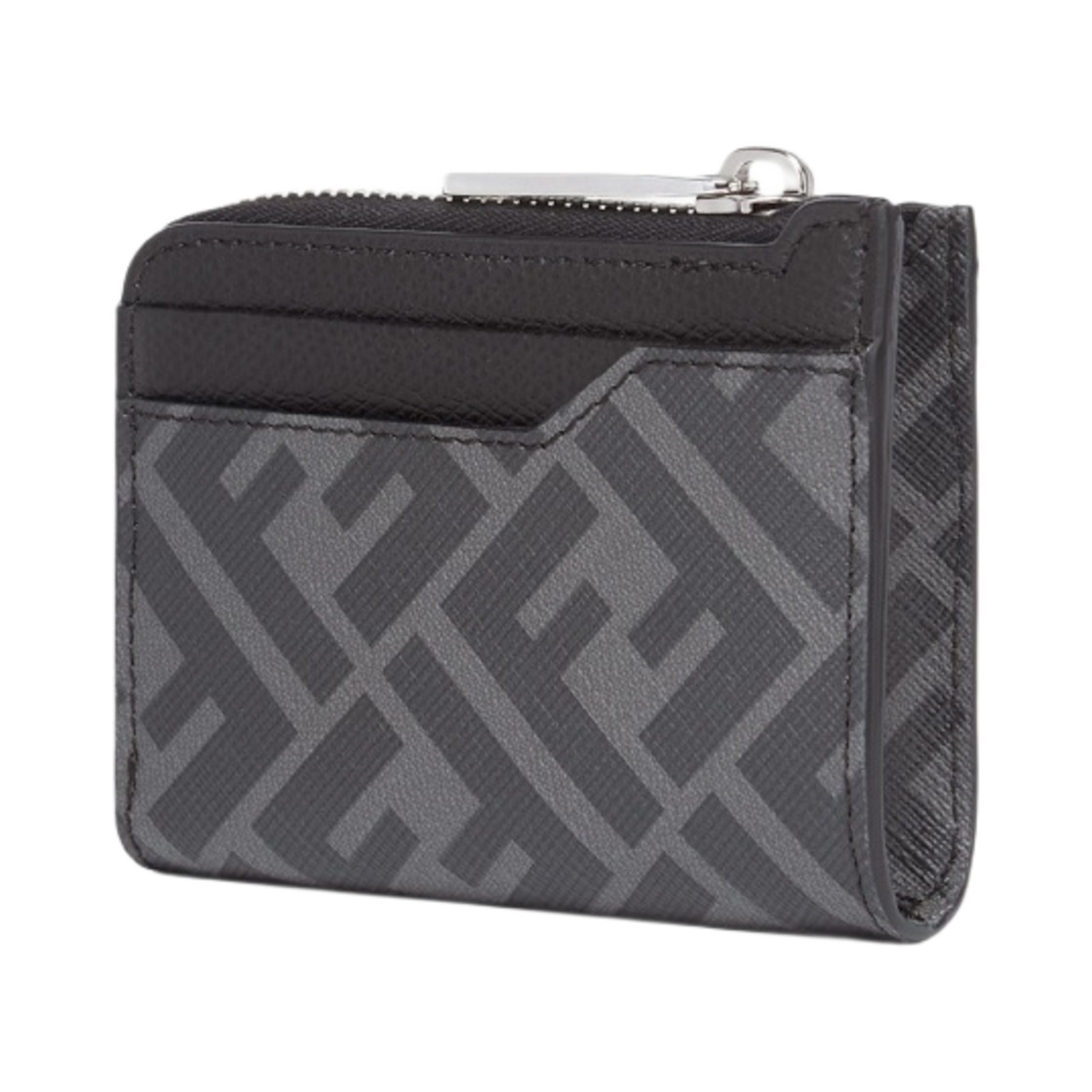 펜디 패브릭 L-쉐이프 집 클로저 카드 홀더 블랙(Fendi Fabric L-Shaped Zip Closure Card Holder Black) - 2