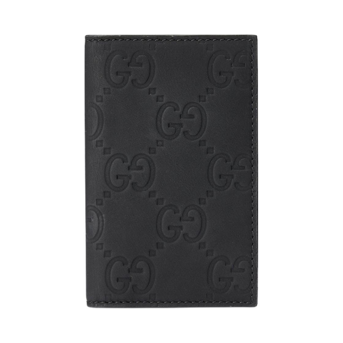 구찌 GG 러버 이펙트 롱 카드 케이스 블랙(Gucci GG Rubber-Effect Long Card Case Black) - 1