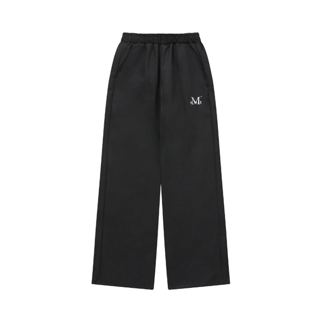 【MUCENT】 PUNNY WIDE BANDING PANTS UNISEX / 追跡付 Amomento Cotton Banding Wide Pants in Black | Parallel