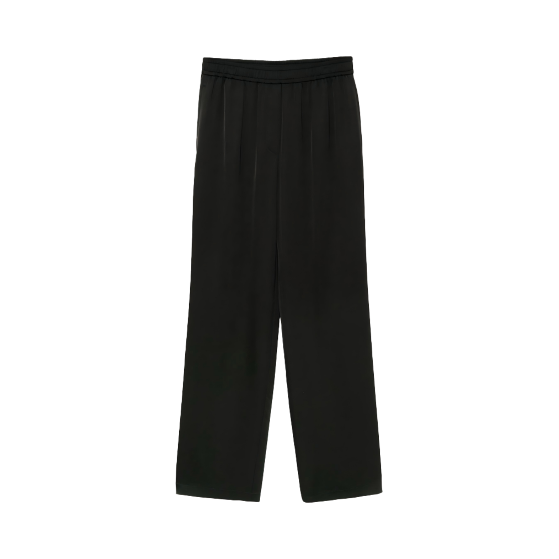 고엔제이 새틴 스트레이트 레그 팬츠 블랙(GOEN.J Satin Straight-Leg Pants Black)