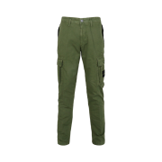 Stone Island 303WA Brushed Cotton Canvas Garment Dyed Cargo Pants Olive Green - 22SS