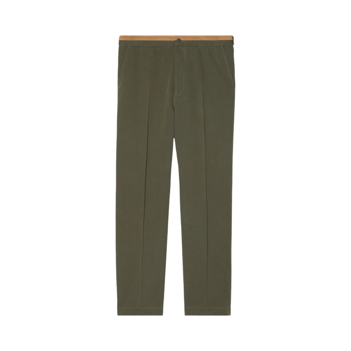 구찌 코튼 트라우저 더블 G 자수 다크 그린(Gucci Cotton Trouser with Double G Embroidery Dark Green) - 1