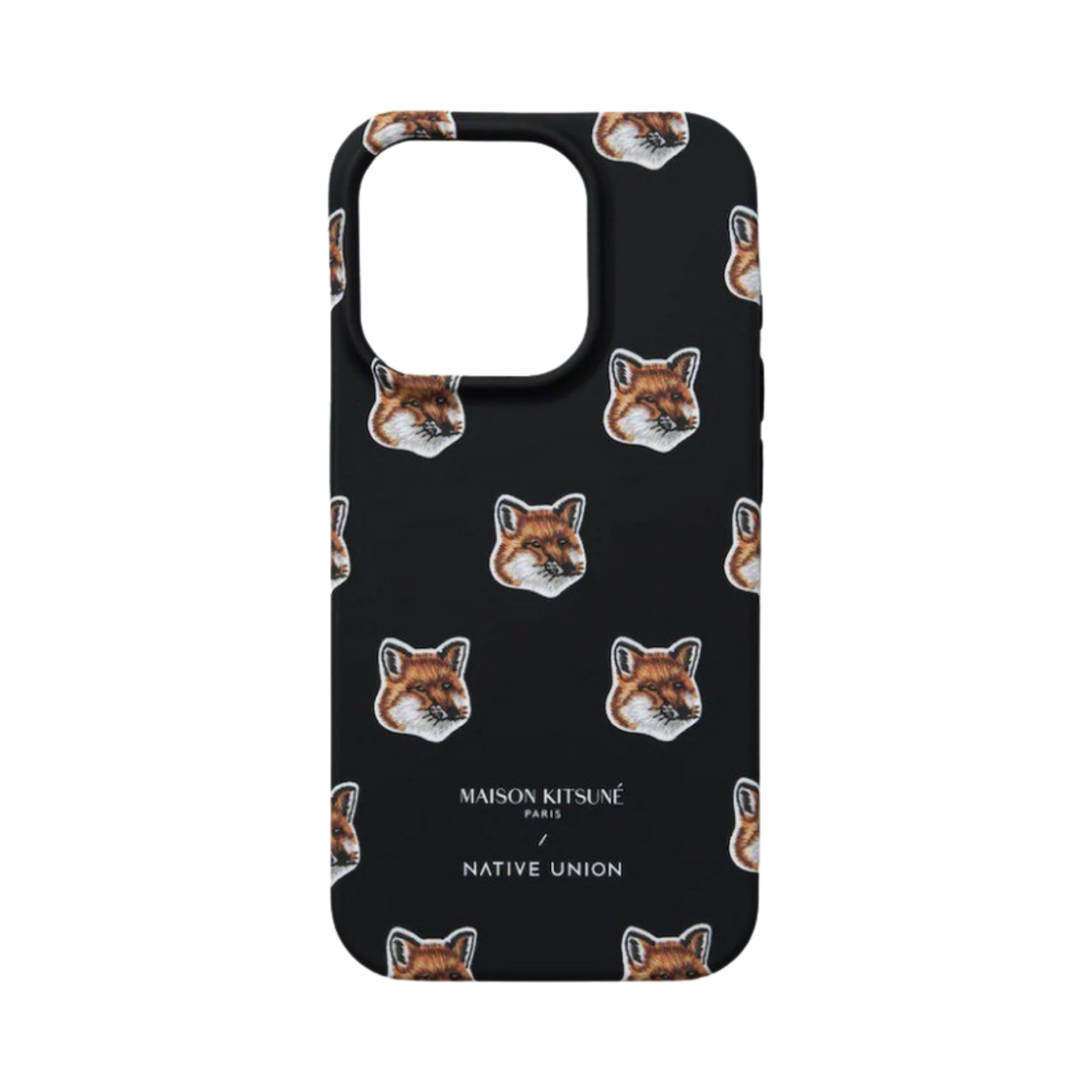 - Maison Kitsune x Native Union All Over Fox Head iPhone 15 Pro Case Black