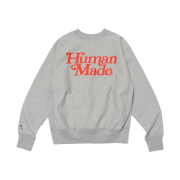 Human Made x Verdy Girls Don't Cry Crew Neck Sweatshirt Gray