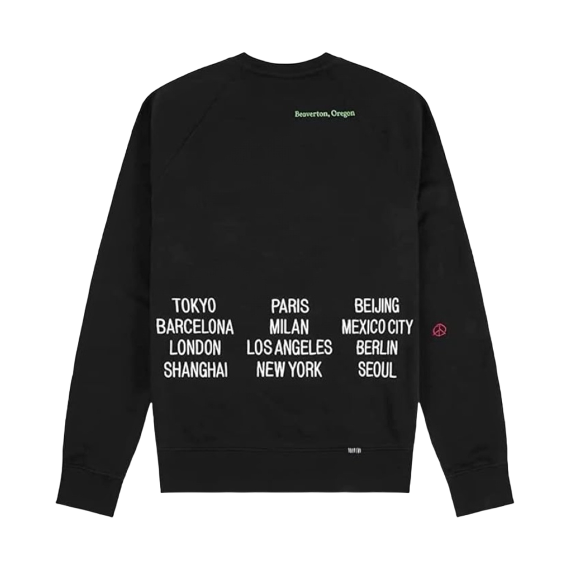 나이키 NSW 월드투어 프렌치 테리 크루넥 스웨트셔츠 블랙 - 아시아(Nike NSW World Tour French Terry Crewneck Sweatshirt Black - Asia) - 1