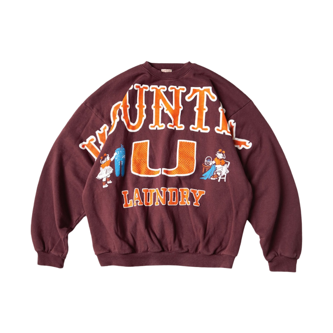 캐피탈 30 플리스 빅 스웨트셔츠 버건디