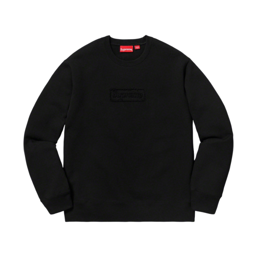 Supreme Cutout Logo Crewneck Black - 20SS