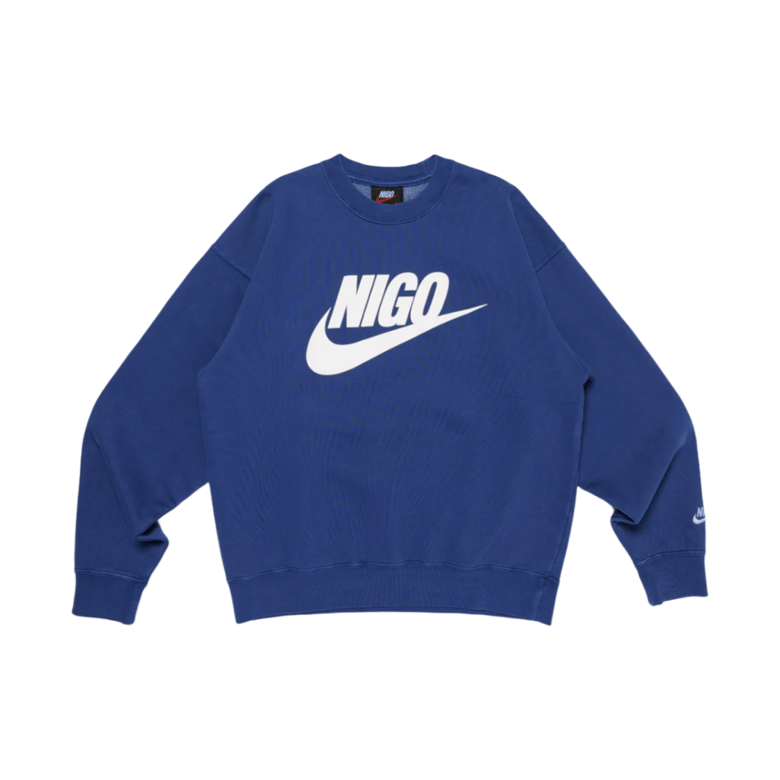 나이키 x 니고 플리스 크루넥 스웨트셔츠 블루 보이드 (FV5941-492)(Nike x Nigo Fleece Crewneck Sweatshirt Blue Void (FV5941-492))