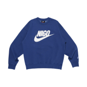 Nike x Nigo Fleece Crewneck Sweatshirt Blue Void (FV5941-492)