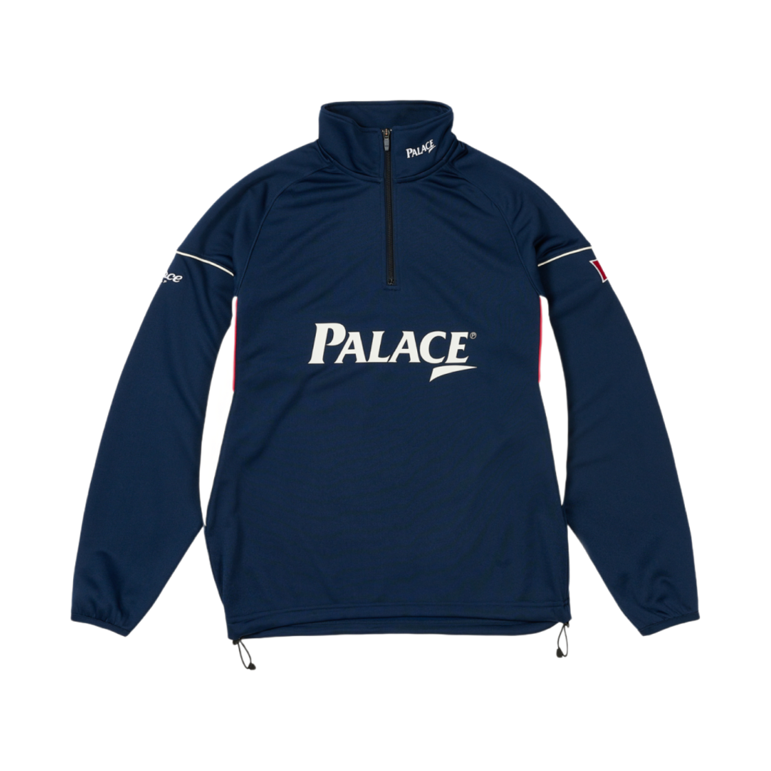 - Palace Hole In 1/4 Zip Navy - 25SS