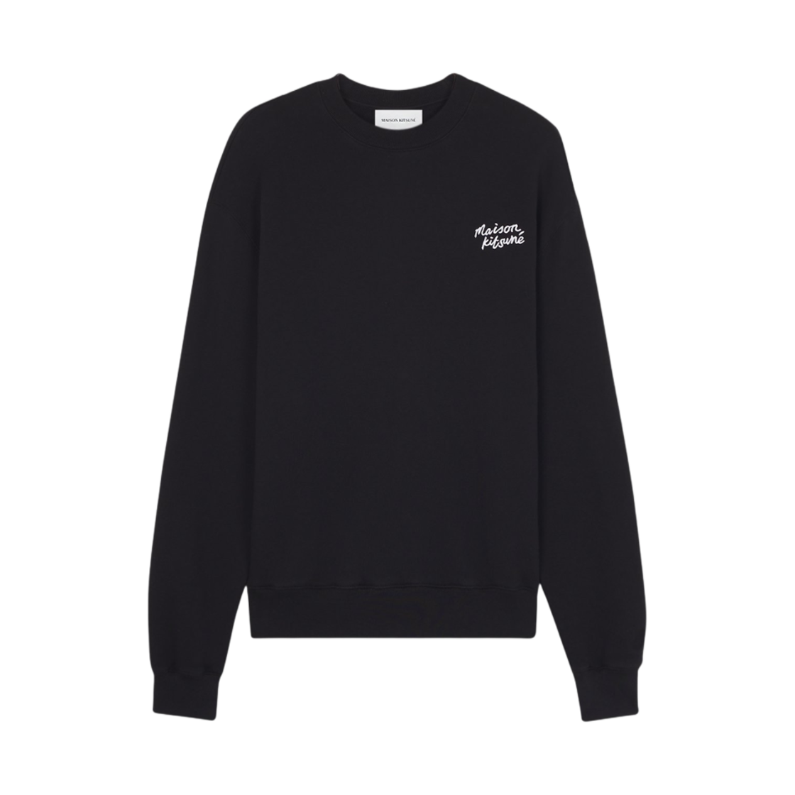MM00315KM0307-O197 Maison Kitsune Handwriting Comfort Sweatshirt Black White