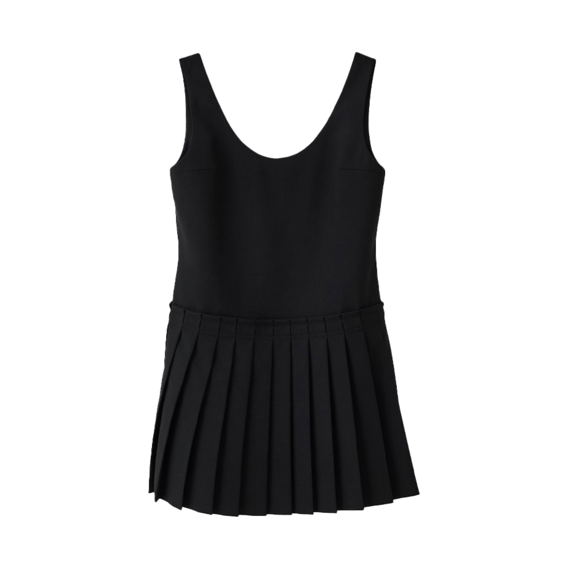 P0000BZN Tannat T/T Half Pleated One-Piece Black