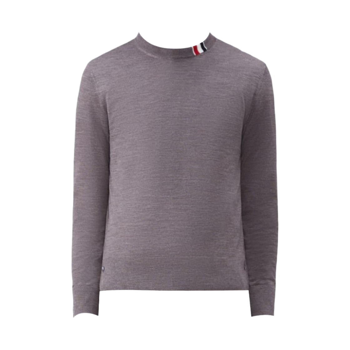 MKA474A-Y1014-211 Thom Browne Fine Merino Jersey Stripe Relaxed Crewneck Pullover Brown