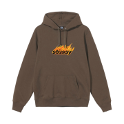 Stussy Flames Hood Coffee