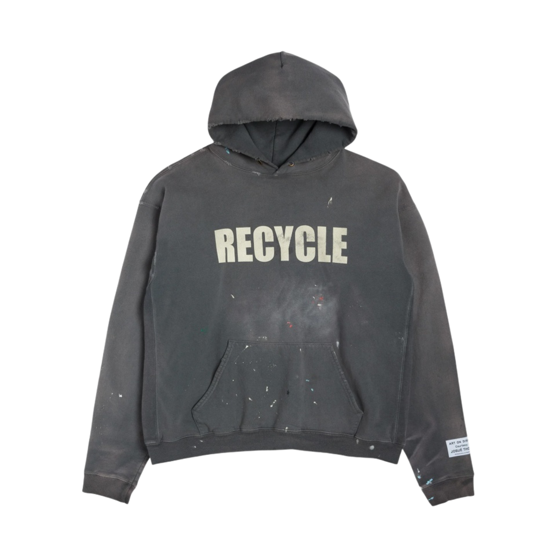 갤러리 디파트먼트 90's 리사이클 후드 워시드 블랙(Gallery Dept. 90'S Recycle Hoodie Washed Black)