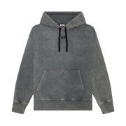 Diesel S-Macs-Hood-G2 Overdyed Hoodie with Logo Black