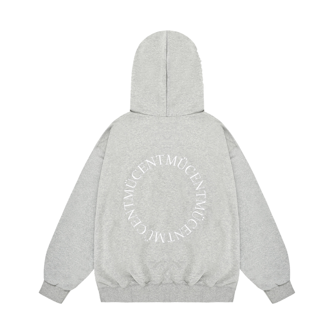 P00000HW_02 MUCENT Arc Back Logo Hoodie Gray