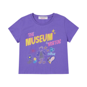 The Museum Visitor Women Putti Printed Crop T-Shirts Purple