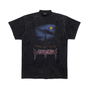 Balenciaga Paris Moon Oversized T-Shirt Black Faded