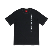Supreme Contrast Stitch Pocket T-Shirt Black - 20SS