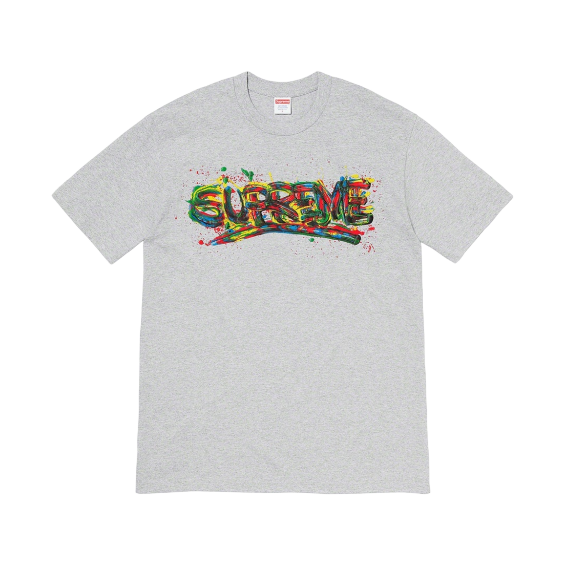 - Supreme Paint Logo T-Shirt Heather Grey - 20SS