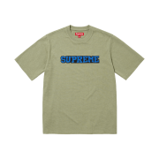 Supreme Satin Applique S/S Top Light Olive - 25SS