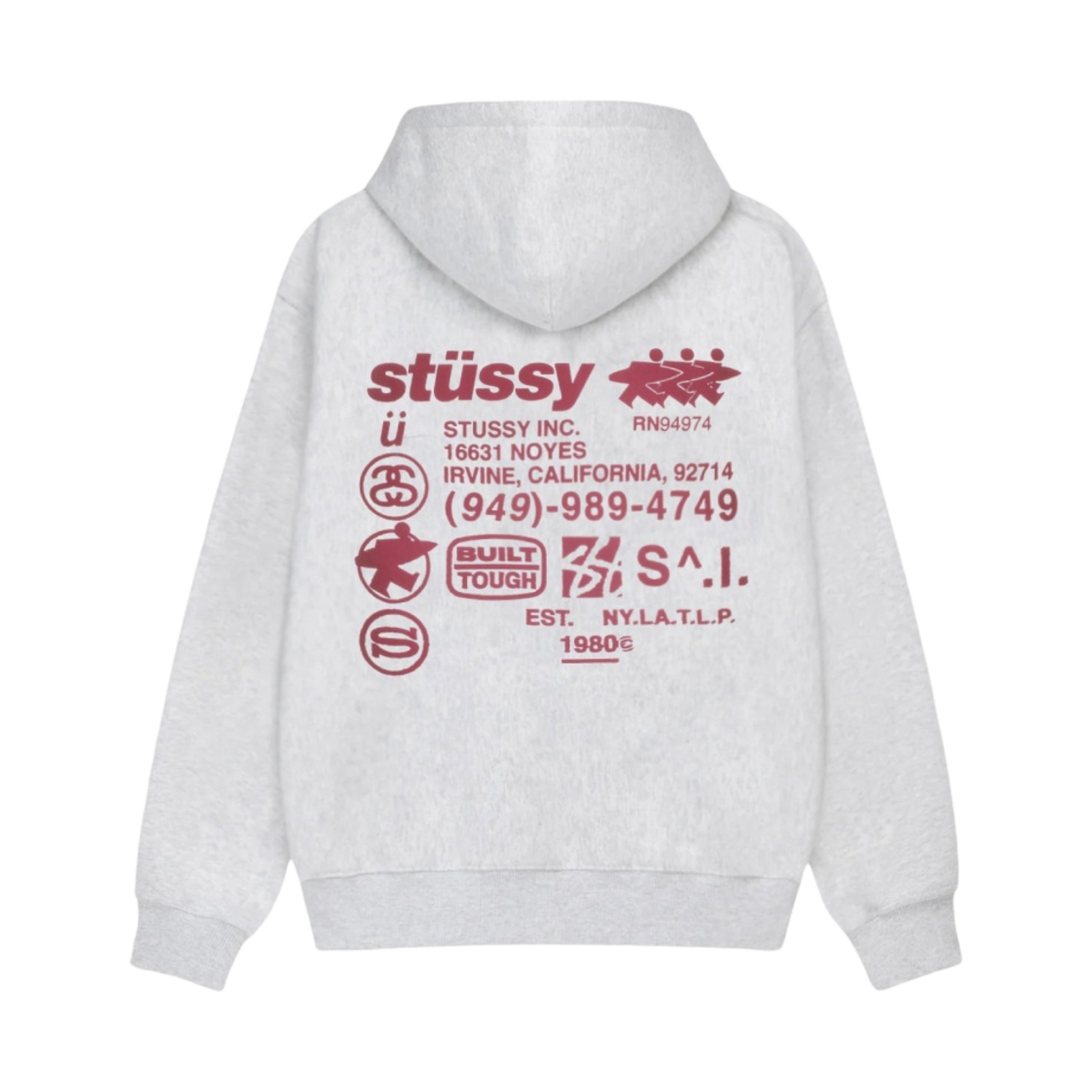 스투시 DNA 집 후드 애쉬 헤더(Stussy DNA Zip Hoodie Ash Heather)