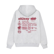 Stussy DNA Zip Hoodie Ash Heather
