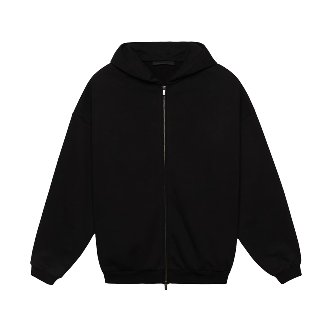 에센셜 헤비 플리스 풀 집 후드 블랙 - 24FW(Essentials Heavy Fleece Full Zip Hoodie Black - 24FW)