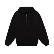 Essentials Heavy Fleece Full Zip Hoodie Black - 24FW