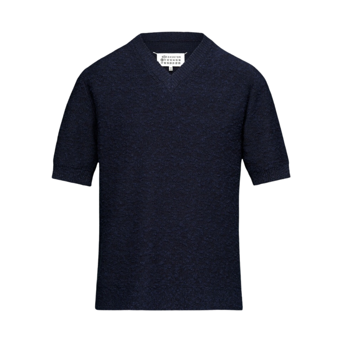 (W) 메종 마르지엘라 노스탤직 부클 니트 탑 블루((W) Maison Margiela Nostalgic Boucle Knit Top Blue) - 1